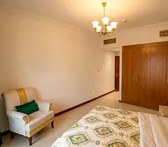 Luxury Master Bedroom with attached washroom and lavish balcony In Al Mankhool