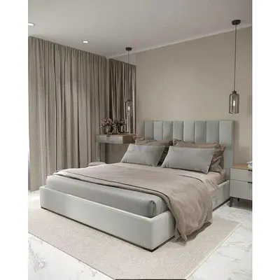 Silver velvet upholstered king hydraulic storage bed