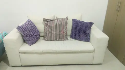 Luxurious white sofa