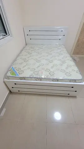 Brand new mdf queen size bed with medical mattress available.