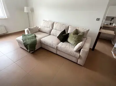 IKEA Esklstuna L Shape Sofa Bed Beige