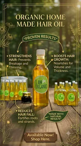 Handmade organic hair oil