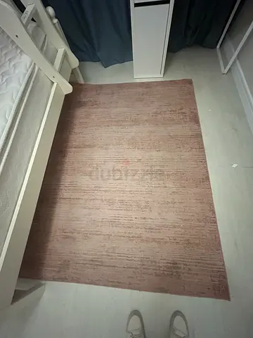 Modern pink textured area rug