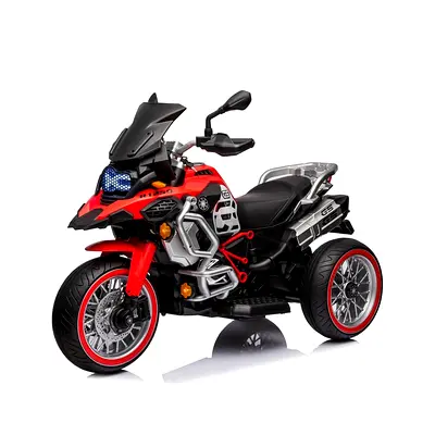 Ride on 12 V Iron Knight Kids’ Motorbike with 3 Wheels –  Hand Accelerator