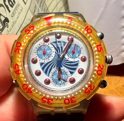 Vintage Swatch Chronograph Watch - Working Condition