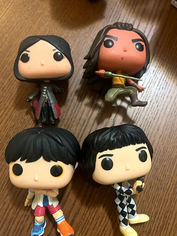 Set of 4 Funko Pop-style Vinyl Figures — Assorted characters, good used condition