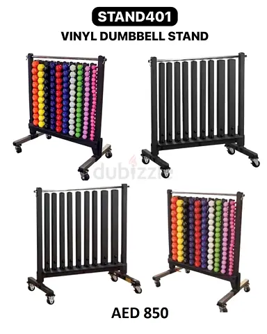 vinyl dumbbell stand