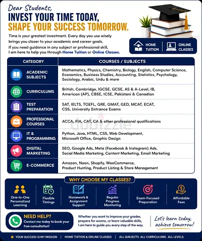 Mathematics, Chemistry  Physics | IGCSE / IAL /AL