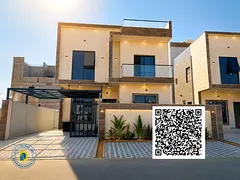 Luxury villa in a prime location in Al Yasmin, 5 rooms an roof with panoramic views, embodying a sop