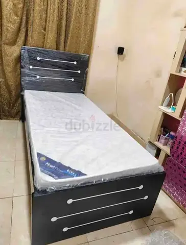 Single bed frame with mattress — good condition