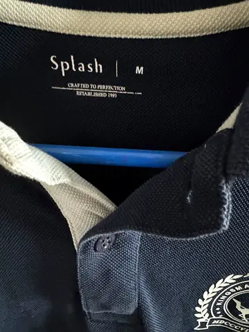 Splash navy polo shirt - size M