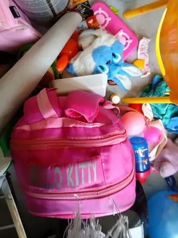Assorted kids toys and Hello Kitty backpack - used set free giveaway