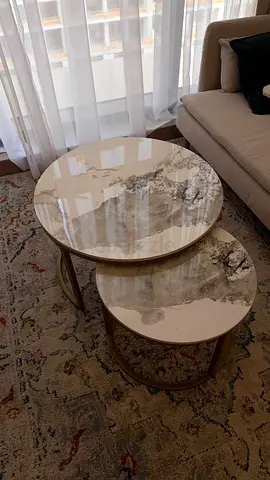 175 AED: Two coffee tables, one 70cm and one 50cm. JVC.