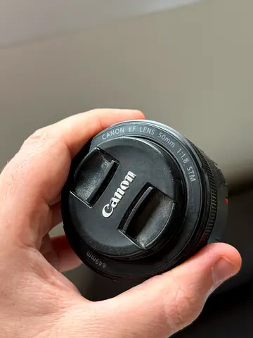 Canon EF 50mm f/1.8 STM lens — used, good condition