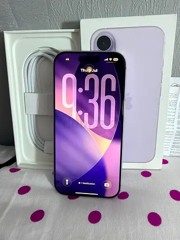 iPhone 17 Purple - Good Condition with Box and Cable