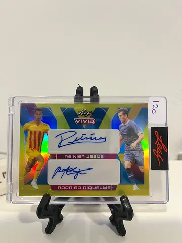 Leaf Vivid Dual Autograph Card — Renier Jesus  Rodrigo Riquelme /10