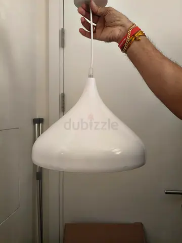 White teardrop pendant ceiling light - modern lamp