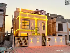 Villa with (pool) for sale | ajman| al helio1 area | 5 master rooms, majlis, 2 halls, roof| freehold