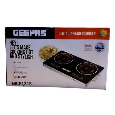 Nearly brand new Geepas Digital Infrared Cooker GIC6131S 3600W Double stove
