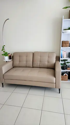 Modern Beige 2-Seater Sofa