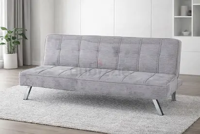 Modern Light Velvet Grey Convertible Sofa Bed – 3 Seater Foldable Sofa Bed for Living Room
