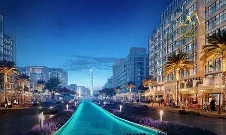 شقة مفروشة بغرفة نوم واحدة | إطلالات على البحيرة والمارينا | عزيزي ريفييرا 50 ميدان ون