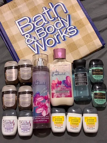 Bath  Body Works mist, lotion, travel-size body wash, sanitizer (mixed men and women)
