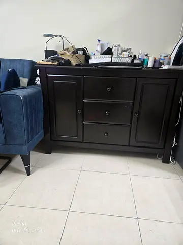 Dark Wood Sideboard / Storage Cabinet with Drawers