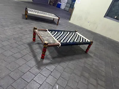 Handmade solid wood bed