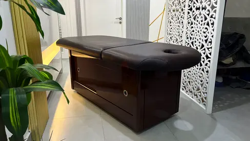 Professional massage bed  with storage cabinet - very good  condition