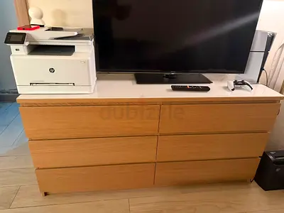IKEA MALM 6-drawer Dresser in Light Oak - Good Condition