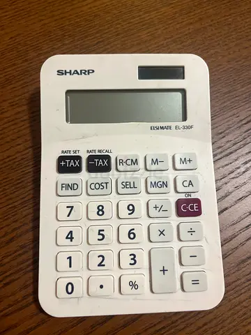 Sharp EL-330 Solar Calculator - Compact Basic Calculator