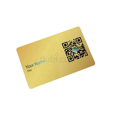 Gold Metallic Business Cards with QR Code — Pack of Custom Printed Cards