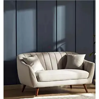 Vertical channel backrest loveseat sofa
