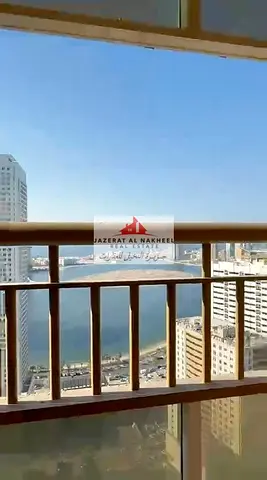 Two bedrooms and a living room in Al Taawun, excellent