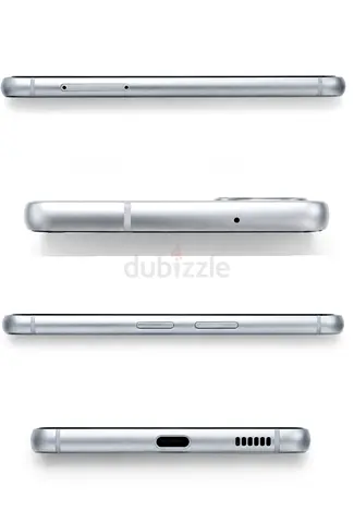 White silver Samsung S21 FE smartphone - good condition, but Vertical Line Defect, slim profile