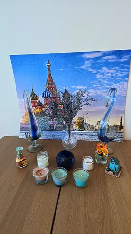 Assorted Decorative Candles, Vases and Glass Ornaments