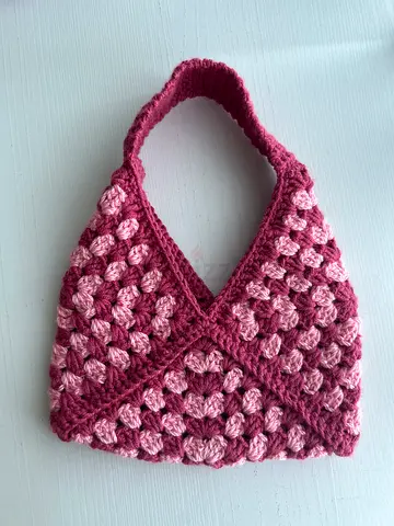 Separate Handmade crochet pink and purple bags 💜💗