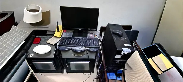 HP desktop with CPU and keyboard for sale