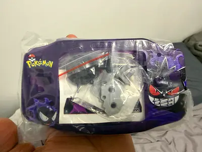Purple Pokémon GBA (Game Boy Advance) shell kit with buttons - Gengar theme