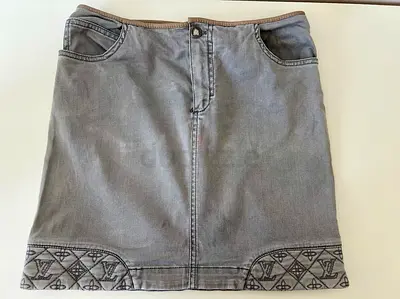 Louis Vuitton denim mini skirt