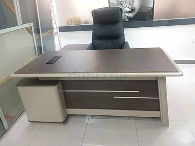 Brand new L shape wooden Office table with Chair Available
