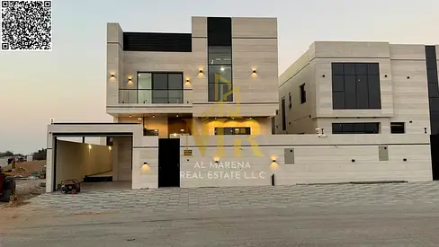 Ajman villa for sale, ready to move in, including all registration and ownership fees. Located near Sheikh Mohammed Bin Zayed Road. Freehold ownership