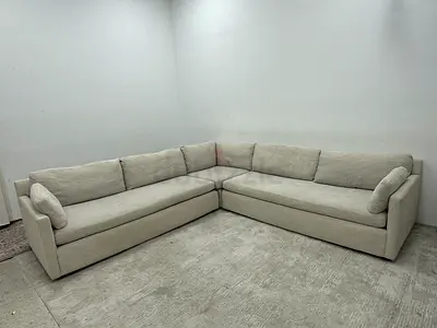 Like new condition west elm corner sofa