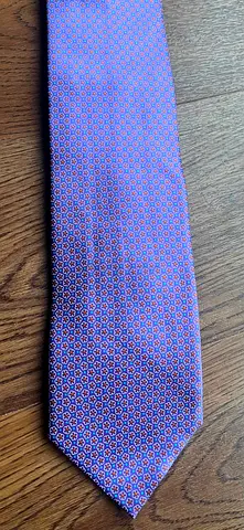 Purple patterned silk tie - good condition- CANALI LONDON