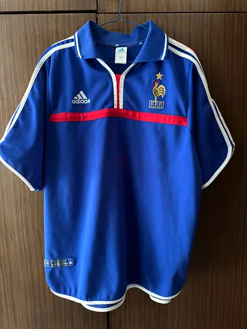 2000–02 France Home Shirt, manufactured by Adidas (Large size)