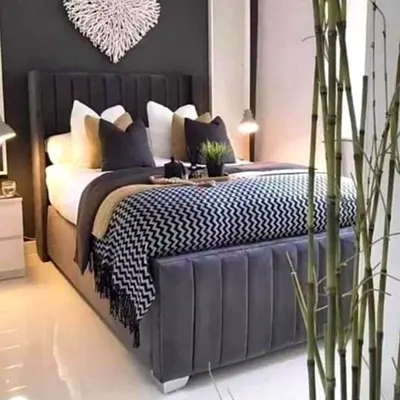 New Customise Grey upholstered double bed 140x200 - Premium Quality with warranty