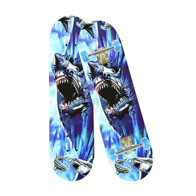 31 X 8 Skateboards for Beginners, 7 Layer Maple Wood Double Tricks Pro Complete Skate Board