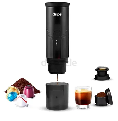 drips Portable Electric Espresso Machine with 3-4 Minute Self-Heating, 20 Bar Mini Coffee Maker Comp