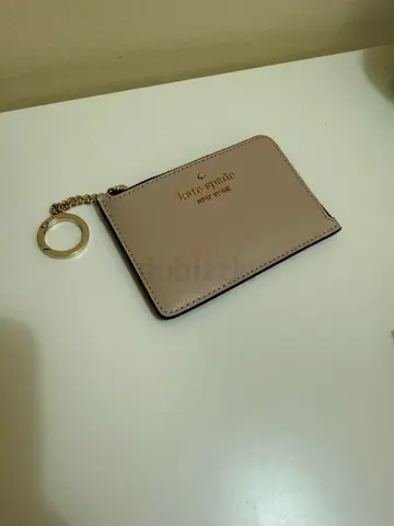 Beige Kate Spade Card Holder Keyring - Compact Wallet
